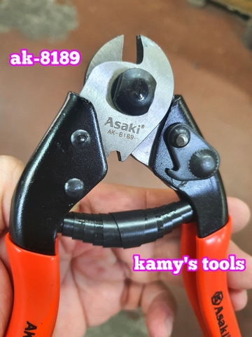 Kìm Cắt Cáp Thép 200mm Asaki Ak-8189, Kiềm Cắt Cáp Thép