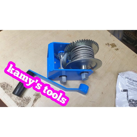 Tời Quay Tay 2 nhông 907kg 2000lbs Hw2000 Cáp 7.6 Mét, Tời Cáp