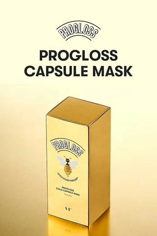 Mặt nạ sữa ong chúa 𝐕𝐓 𝐏𝐑𝐎𝐆𝐋𝐎𝐒𝐒 𝐆𝐎𝐋𝐃 𝐂𝐀𝐏𝐒𝐔𝐋𝐄 𝐌𝐀𝐒𝐊  𝟕.𝟓𝐠 *10 𝐯𝐢𝐞̂𝐧