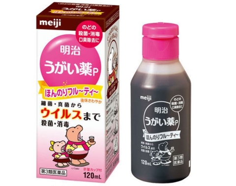 Nước súc miệng khử trùng cổ họng MEIJI Nhật Bản 120ml