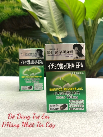 Viên uống bổ não Noguchi bổ sung DHA&EPA chiết xuất lá bạch quả 60 viên - Nhật Bản
