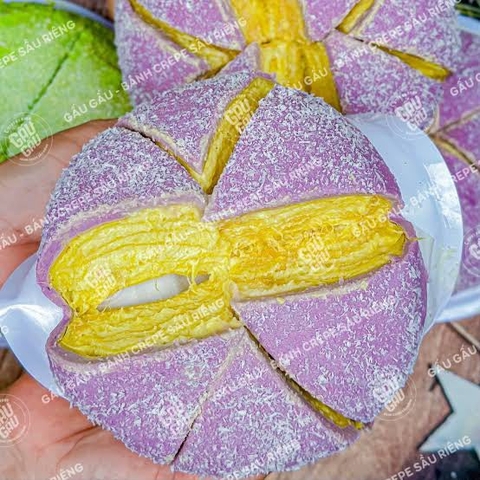 Bánh crepe xanh dừa phú sĩ