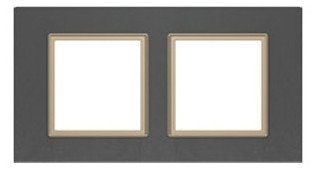 Viền mặt đá đôi Đen (black Crystal) Simon V8 80726-2A