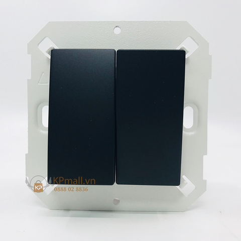 Module Công tắc đôi 2 chiều màu Đen Simon V8 80397-26