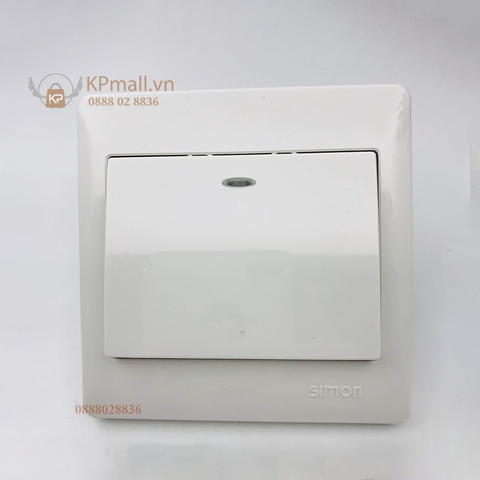 Bộ công tắc đơn, 1 chiều có đèn LED Simon Series 50 51011BD