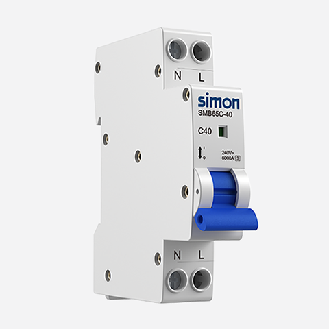 Aptomat dòng cắt 6000A 1P+N MCB 6k 1P+N 32A SMB65C-40C32