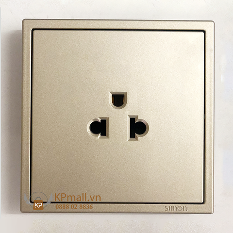 Module Ổ cắm đơn 3 chấu màu Sâm Panh cao cấp Simon i7 701087