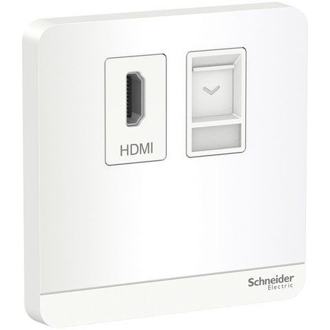 Bộ ổ cắm đôi HDMI, mạng cat5e Schneider AvatarOn E8332HDRJS5