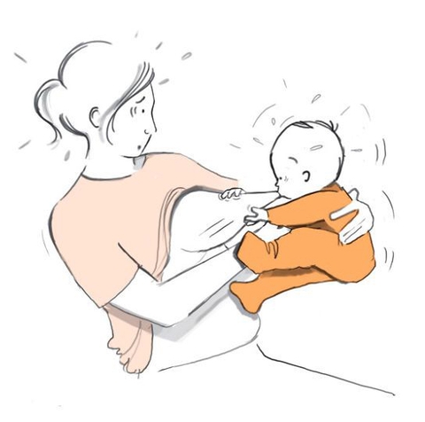 Hình ảnh hài hước về hành trình nuôi con bằng sữa mẹ