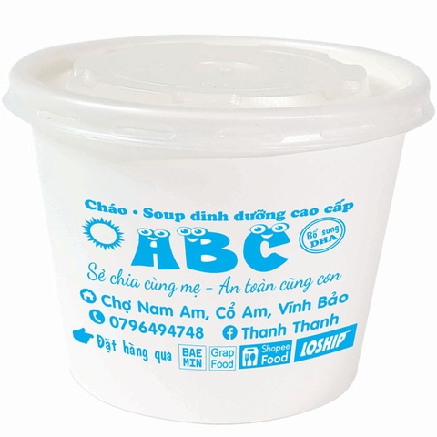 Tô giấy 13oz kèm nắp - Mickey