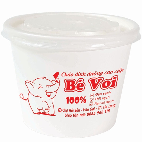 Bát 12oz 1PE kèm nắp - Thỏ