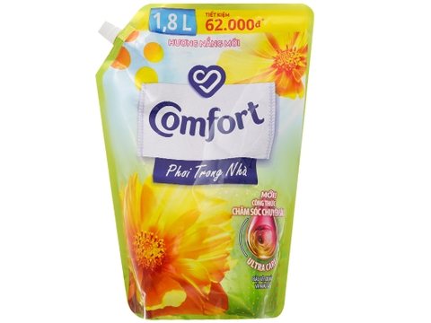 Nước xả vải Comfort chăm sóc chuyên sâu phơi trong nhà hương nắng mới 1.8L