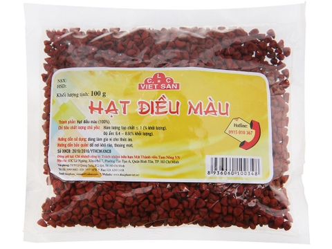 Hạt điều màu Việt San 100gr