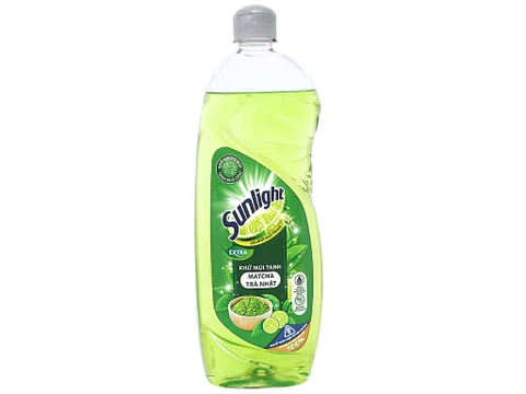 Nước rửa chén Sunlight Extra khử mùi tanh matcha trà Nhật 750g (725ml)
