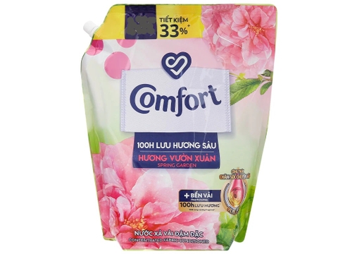 Nước xả vải Comfort chăm sóc chuyên sâu 100H lưu hương sâu hương vườn xuân 1.8L