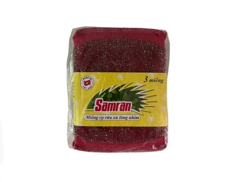 Miếng cọ rửa xù lông Nhím Samran (gói 3 miếng)