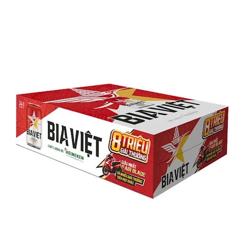 Bia Việt 330ml [ TRÚNG THƯỞNG- Giật nắp] - Thùng 24 lon