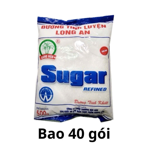 Đường tinh luyện Long An 500g - Bao 40 gói