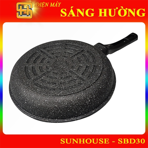 Chảo Nhôm Chống Dính Vân Đá 30cm Sunhouse SBD30