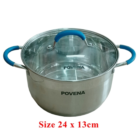 Bộ Nồi INOX  3 Món Đáy Từ POVENA - C5