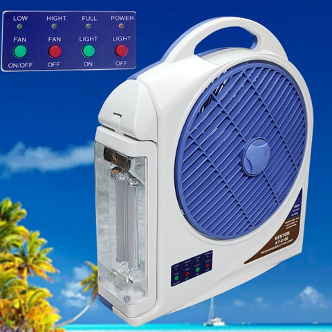 Quạt Sạc Kentom - KT - 9100 <2 bình>