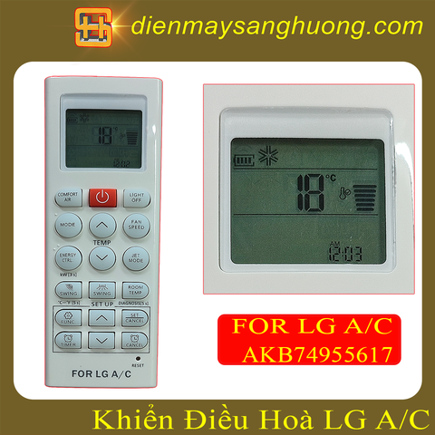 Điều Khiển Điều Hoà LG - AKB74955617