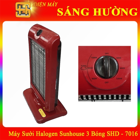 Máy Sưởi Halogen Sunhouse 3 Bóng - SHD - 7016
