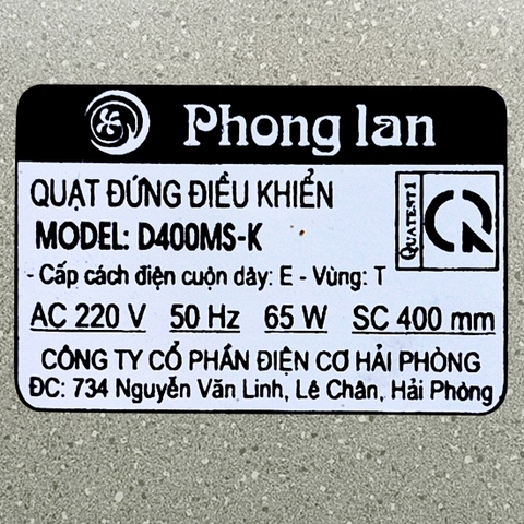 Quạt Cây Điều Khiển Phong Lan - D400MS – K