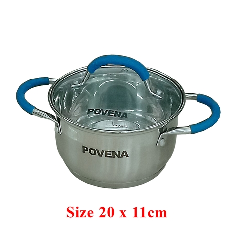 Bộ Nồi INOX  3 Món Đáy Từ POVENA - C5
