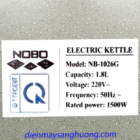 Siêu Tốc NOBO 1.8L <NB - 1026G>