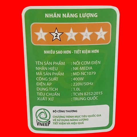 Nồi cơm điện Media 1.0L - 400W