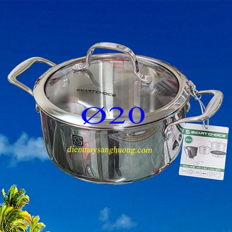 Bộ Nồi inox Liền Khối Cao Cấp Smart Choice BN003