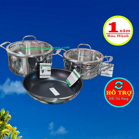 Bộ Nồi inox Liền Khối Cao Cấp Smart Choice BN003