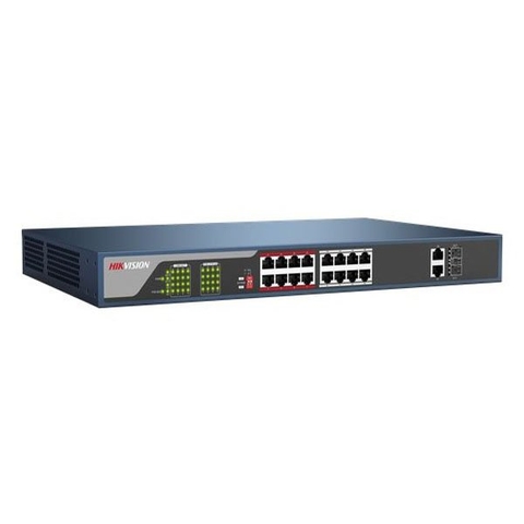 Switch PoE 16 cổng (1 cổng Uplink + 1 cổng SFP) DS-3E0318P-E(B)