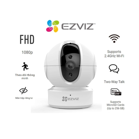 Camera IP Wifi Ezviz CS-C6CN-A0-3H2WFR 1080p (H.265)