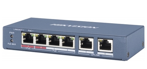 Switch Poe 6 port 2 cổng Uplink DS-3E0106HP-E
