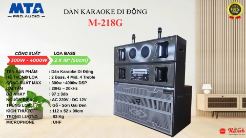 Dàn karaoke di động MTA Pro.Audio M-218G
