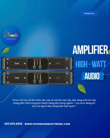 Đẩy công suất 2 kênh Nhập Khẩu Chính Hãng Acoustic (800W,1000W và 1200W)