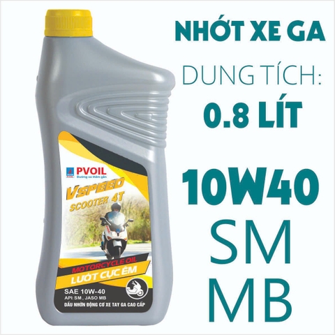 Nhớt PV Oil ga 10w40 0.8 Lí x 1 chai ( online)