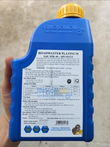 Anglom Oil RoadMaster Platinum 10w40 SN/CF 1L x12