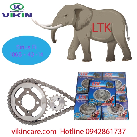 Nhông Sên Dĩa LTK 106S - 40 -14 Sirius Fi