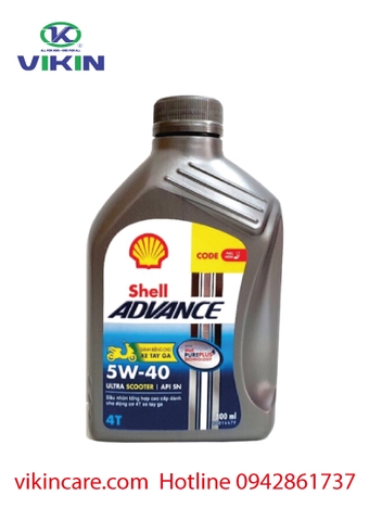 Shell Advance ULTRA GA 5W40 0.8L (Tổng hợp toàn phần)
