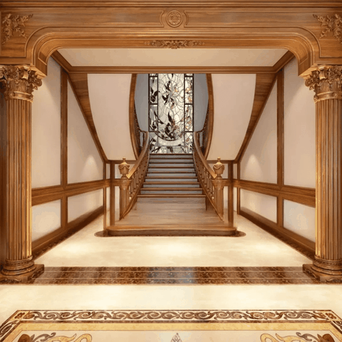 Cầu thang gỗ tự nhiên | PA03CT