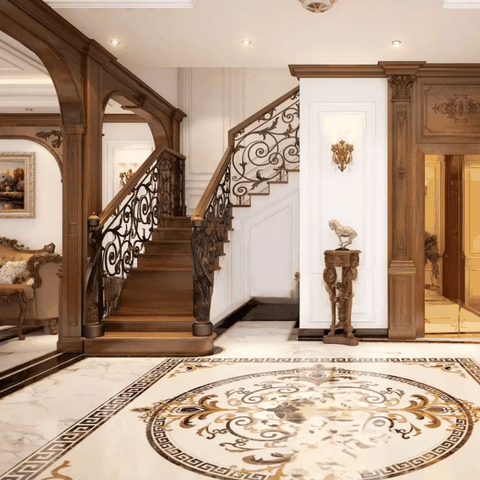 Cầu thang gỗ tự nhiên | PA05CT