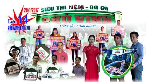 POSTER KHÁCH HÀNG TRÚNG GIẢI LẦN 14 TẠI PHÚ VINH P6-CÀ MAU