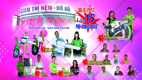 POSTER KHÁCH HÀNG TRÚNG GIẢI LẦN 15 TẠI PHÚ VINH P6-CÀ MAU