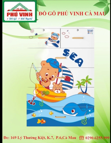 Tủ DELI MAX, 5N, Sailor Bear, 90 x 139cm