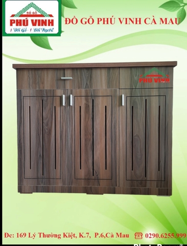 Tủ Giày, MDF, Phủ Melamin, 1.2m