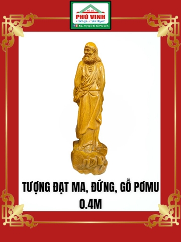 Tượng Đạt Ma, Đứng, Pơmu, 0.4m