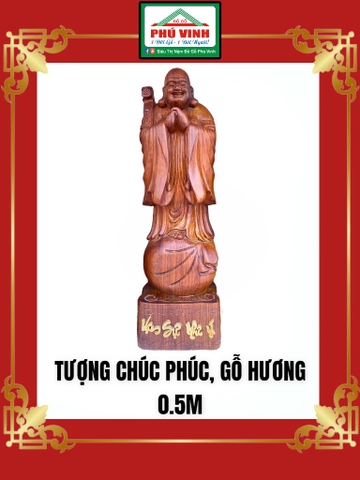Tượng Chúc Phúc, Gỗ Hương, 0.5m